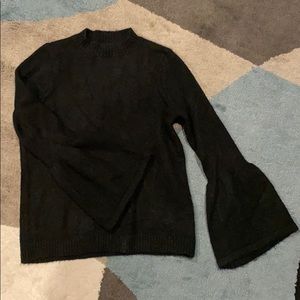 Black Bell Sleeve Sweater
